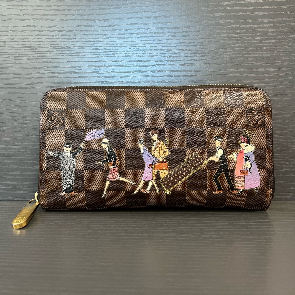 Vintage Limited Edition Trunks Louis Vuitton Daniel Ebene Long Zippy Wallet
